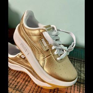 NWT Puma Toddler California Metallic Gold